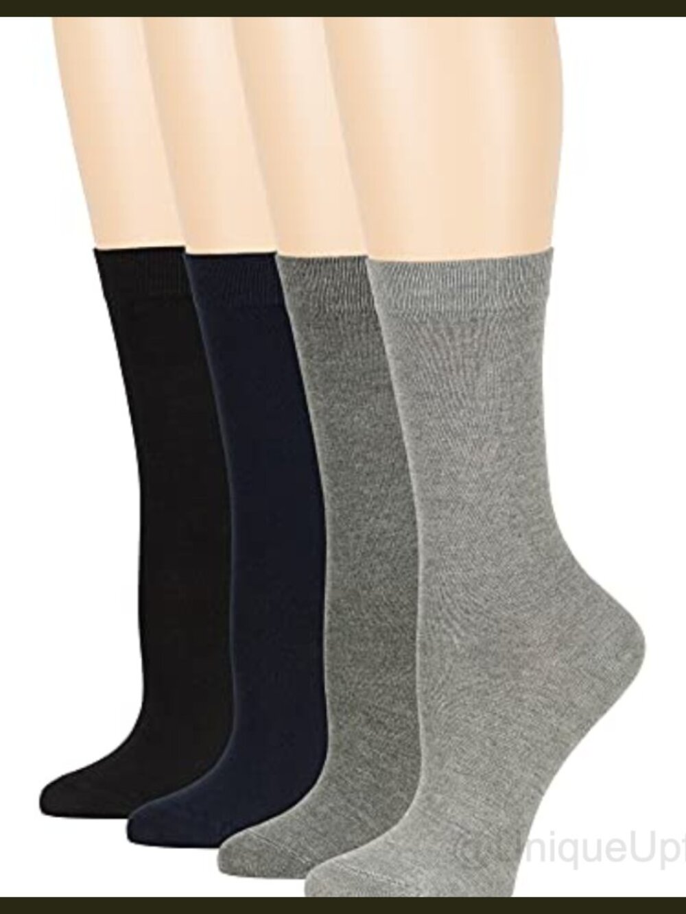 Women's Viscose from Bamboo Dress Socks 4 Pack Crew Seamless Toe